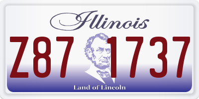 IL license plate Z871737