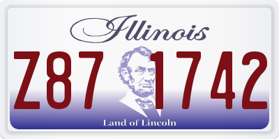 IL license plate Z871742