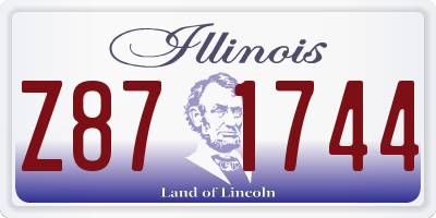 IL license plate Z871744