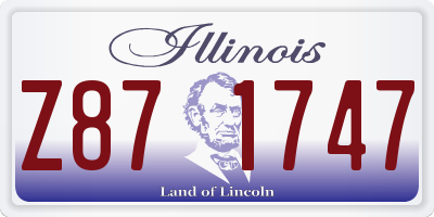 IL license plate Z871747