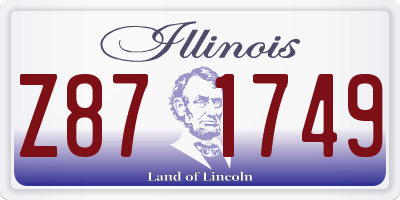 IL license plate Z871749