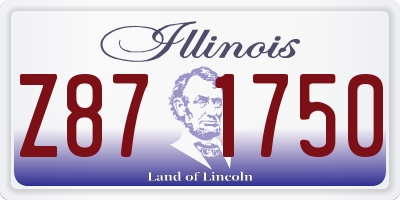 IL license plate Z871750