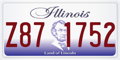 IL license plate Z871752