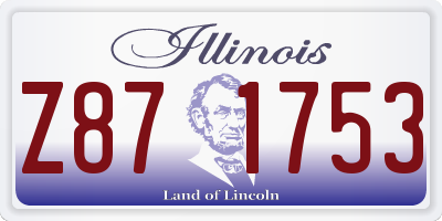 IL license plate Z871753