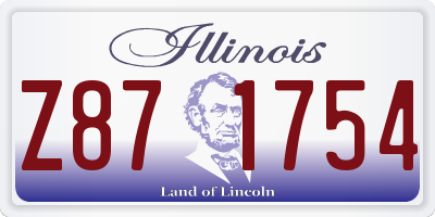 IL license plate Z871754