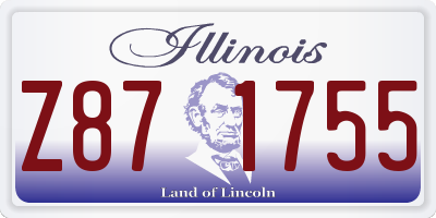 IL license plate Z871755