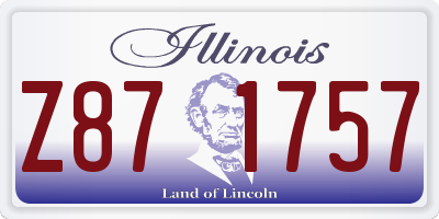 IL license plate Z871757