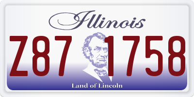 IL license plate Z871758