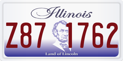 IL license plate Z871762
