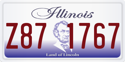 IL license plate Z871767