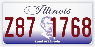IL license plate Z871768