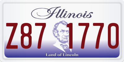 IL license plate Z871770