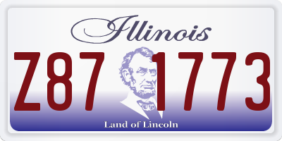 IL license plate Z871773