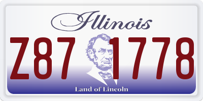 IL license plate Z871778