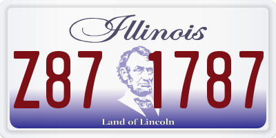 IL license plate Z871787