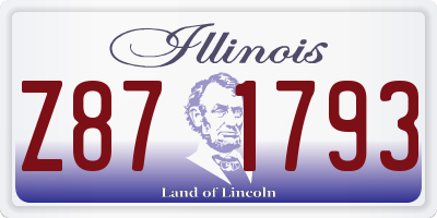 IL license plate Z871793