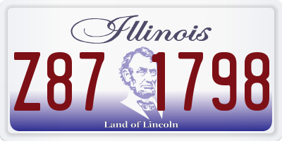 IL license plate Z871798