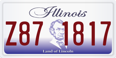 IL license plate Z871817