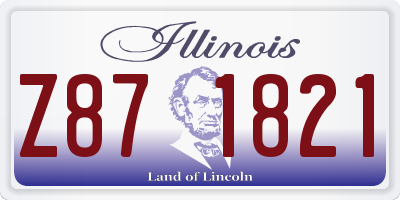 IL license plate Z871821