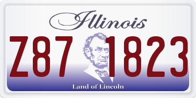 IL license plate Z871823
