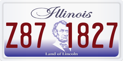IL license plate Z871827