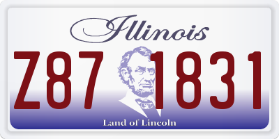IL license plate Z871831