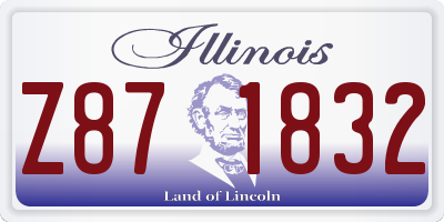 IL license plate Z871832