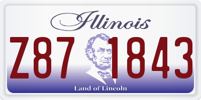 IL license plate Z871843