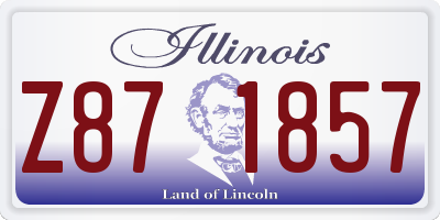 IL license plate Z871857