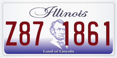 IL license plate Z871861