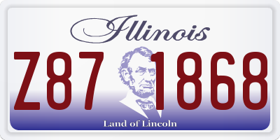 IL license plate Z871868