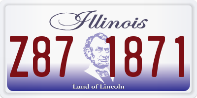 IL license plate Z871871