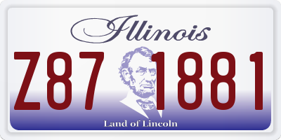 IL license plate Z871881
