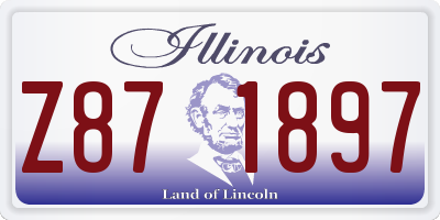 IL license plate Z871897