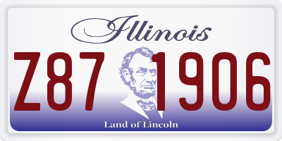 IL license plate Z871906