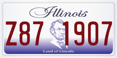IL license plate Z871907