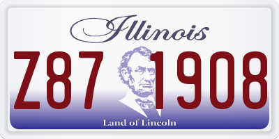 IL license plate Z871908