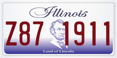 IL license plate Z871911