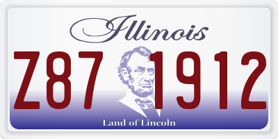 IL license plate Z871912