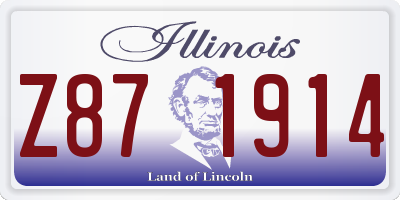 IL license plate Z871914