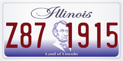 IL license plate Z871915