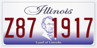 IL license plate Z871917