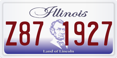 IL license plate Z871927