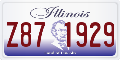 IL license plate Z871929