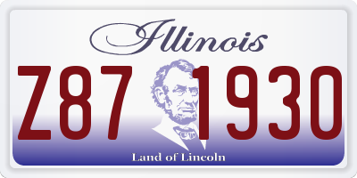 IL license plate Z871930
