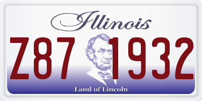 IL license plate Z871932