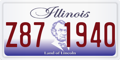 IL license plate Z871940