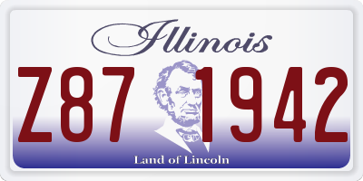 IL license plate Z871942