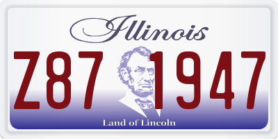 IL license plate Z871947