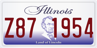 IL license plate Z871954